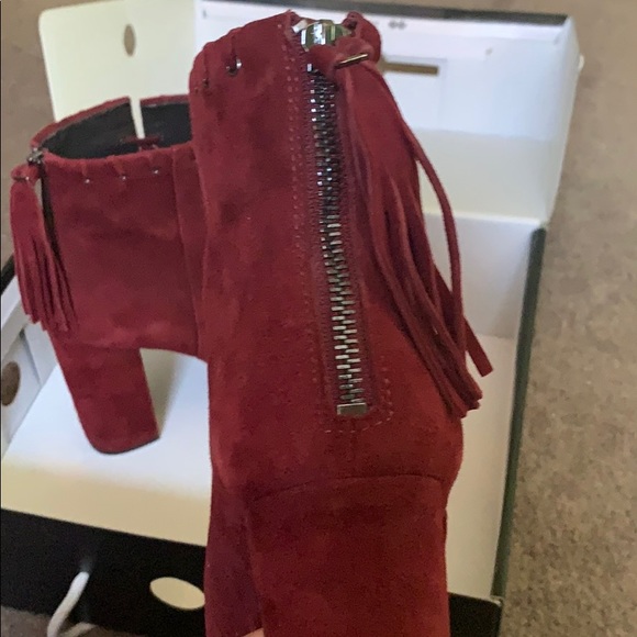 Karl Lagerfeld Red Suede Boot - Picture 2 of 11